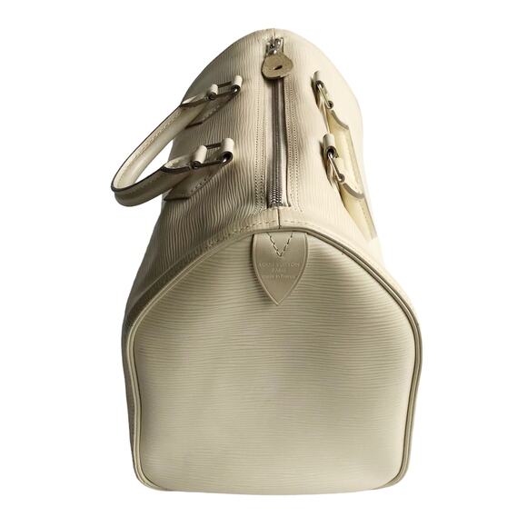 Louis Vuitton Speedy 30 Epi Leather Boston Bag Double Handle Satchel Purse Ivory - Picture 5 of 16